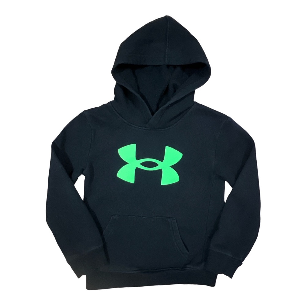 UNDER ARMOUR hoodie boys size 6X black green